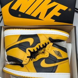 Air‎ Jordan 1 Retro High OG Pollen Black Yellow Sneakers Shoes - Size 12